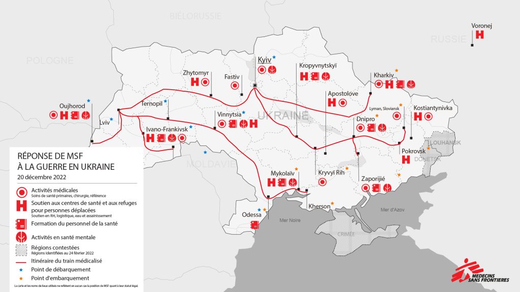 ctivités de MSF en Ukraine.