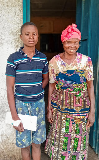 Portrait of Dieu-est-Bon, patient at MSF center. 